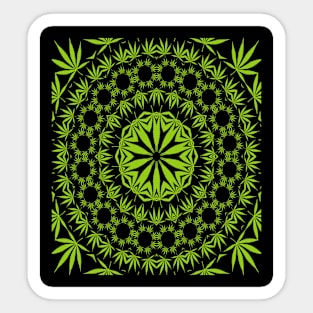 weed mandala will mesmerze your friends Sticker